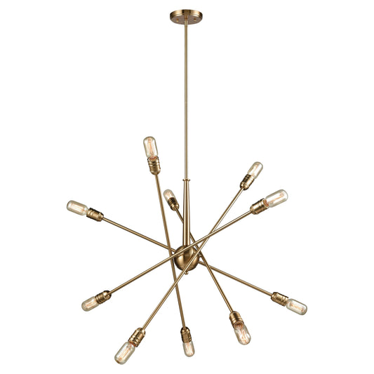 ELK SHOWROOM 46241/10 Delphine 33'' Wide 10-Light Chandelier - Satin Brass