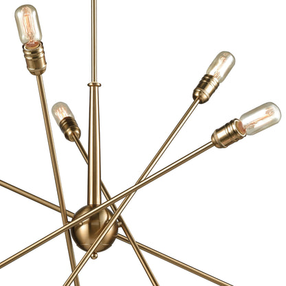 ELK SHOWROOM 46241/10 Delphine 33'' Wide 10-Light Chandelier - Satin Brass