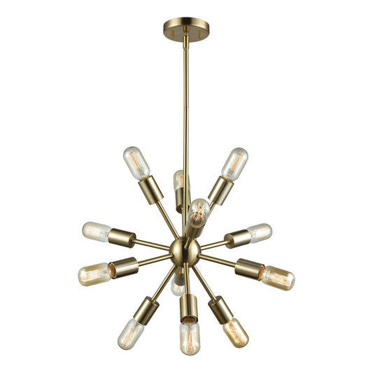 ELK SHOWROOM 46243/12 Delphine 16'' Wide 12-Light Chandelier - Satin Brass