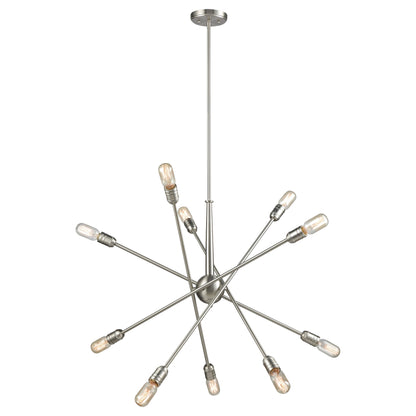 ELK SHOWROOM 46261/10 Delphine 33'' Wide 10-Light Chandelier - Satin Nickel