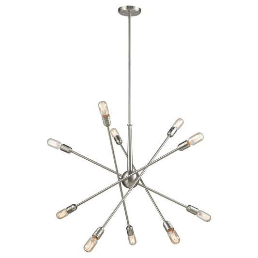 ELK SHOWROOM 46261/10 Delphine 33'' Wide 10-Light Chandelier - Satin Nickel