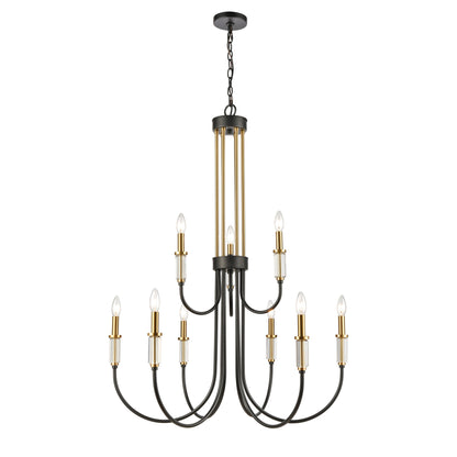 ELK SHOWROOM 46346/9 Glendon 31'' Wide 9-Light Chandelier - Matte Black