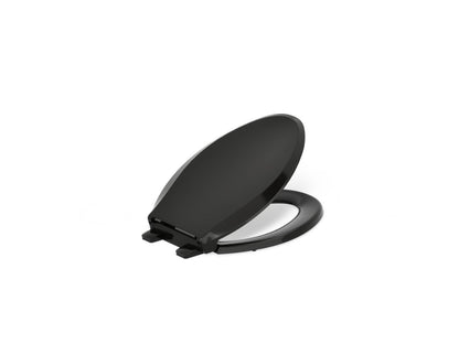 KOHLER K-4636-RL-7 Cachet ReadyLatch Quiet-Close elongated toilet seat - Black Black