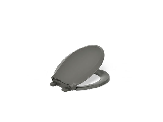KOHLER K-4639-RL-58 Cachet ReadyLatch Quiet-Close round-front toilet seat - Thunder Grey