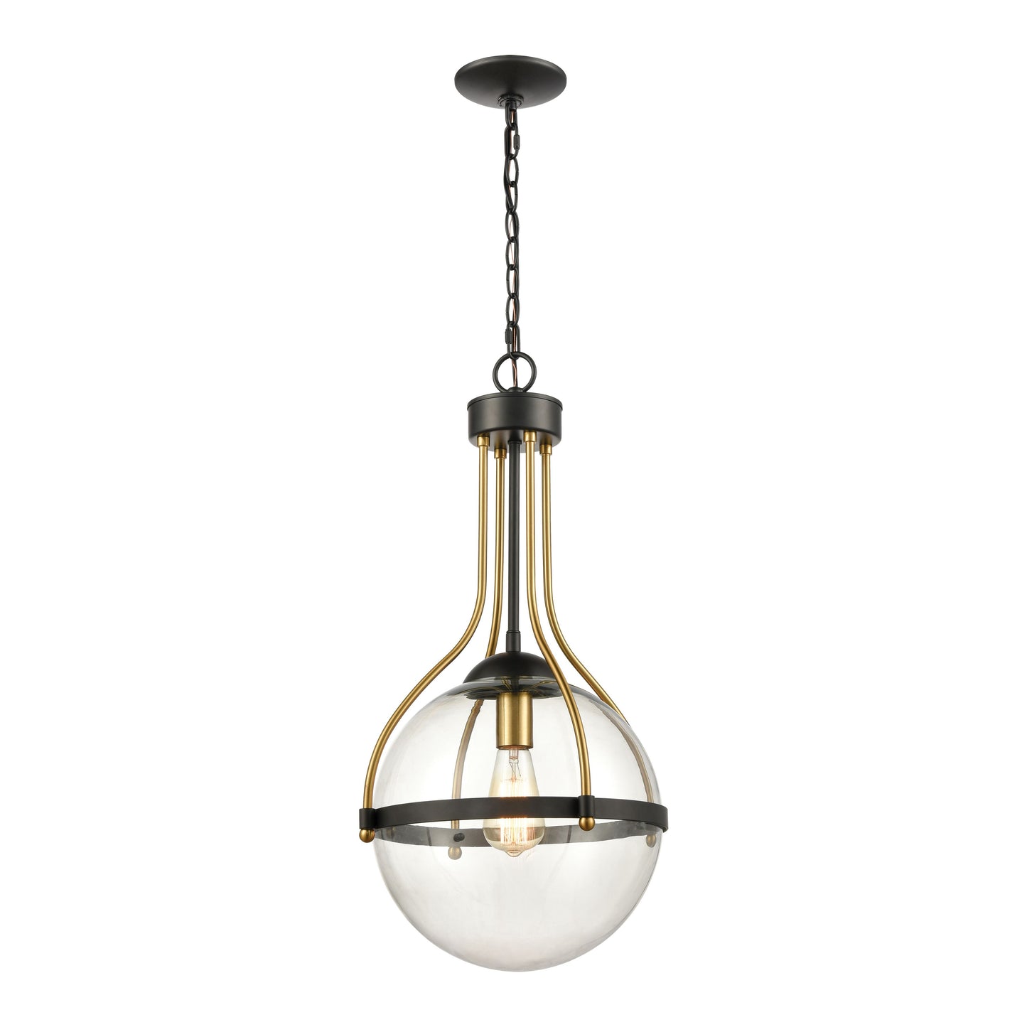 ELK SHOWROOM 46414/1 Vispon 14'' Wide 1-Light Pendant - Matte Black