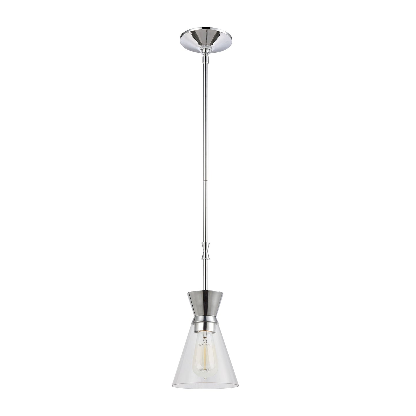 ELK SHOWROOM 46453/1 Modley 6'' Wide 1-Light Mini Pendant - Polished Chrome