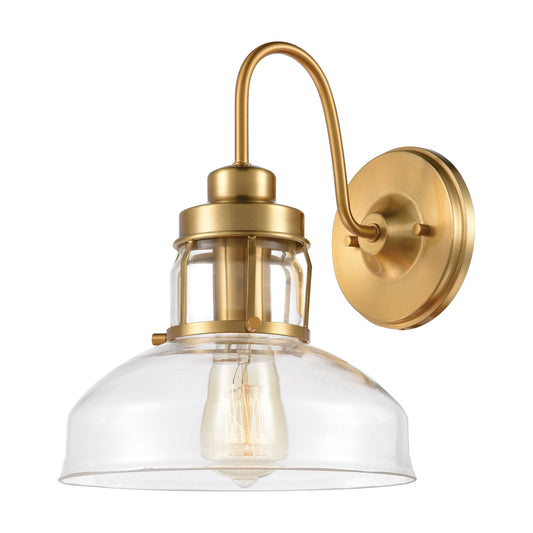 ELK SHOWROOM 46570/1 Manhattan Boutique 12'' High 1-Light Sconce - Brushed Brass