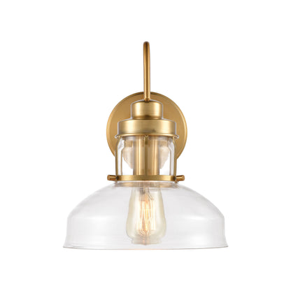 ELK SHOWROOM 46570/1 Manhattan Boutique 12'' High 1-Light Sconce - Brushed Brass