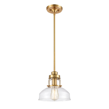 ELK SHOWROOM 46575/1 Manhattan Boutique 9'' Wide 1-Light Mini Pendant - Brushed Brass