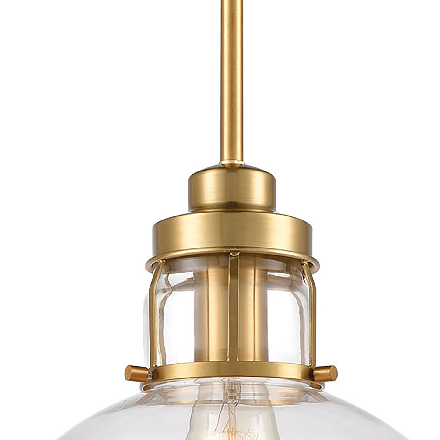 ELK SHOWROOM 46575/1 Manhattan Boutique 9'' Wide 1-Light Mini Pendant - Brushed Brass