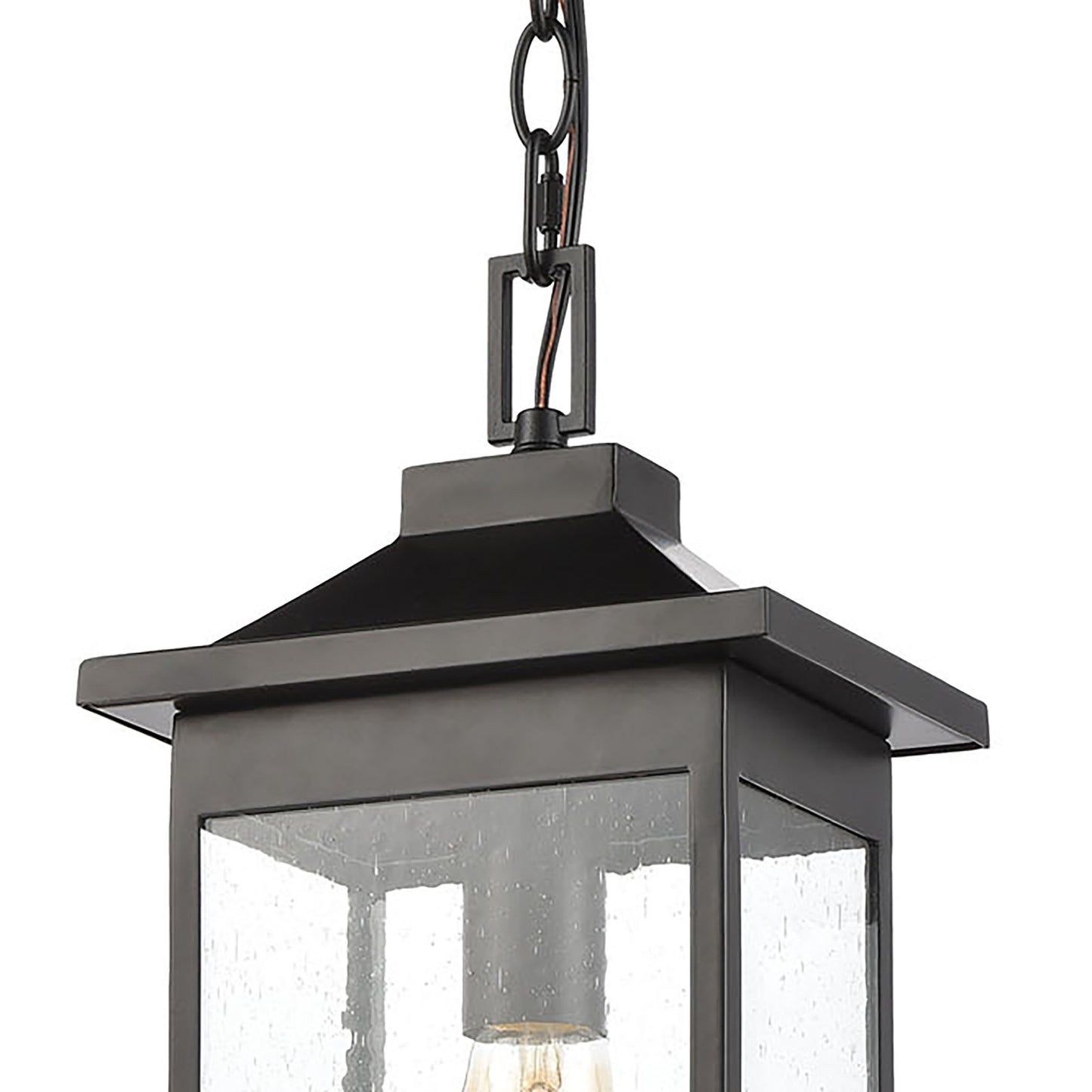 ELK SHOWROOM 46703/1 Lamplighter 8'' Wide 1-Light Outdoor Pendant - Matte Black