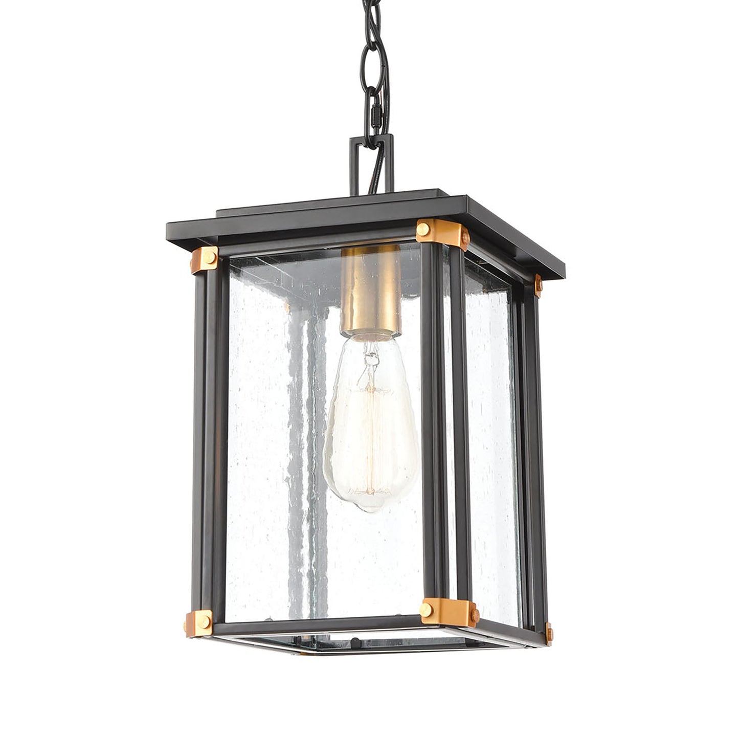 ELK SHOWROOM 46723/1 Vincentown 8'' Wide 1-Light Outdoor Pendant - Matte Black