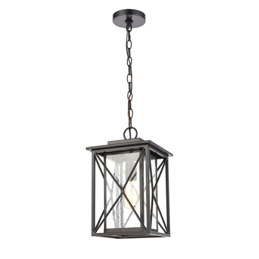 ELK SHOWROOM 46753/1 Carriage Light 9'' Wide 1-Light Outdoor Pendant - Matte Black