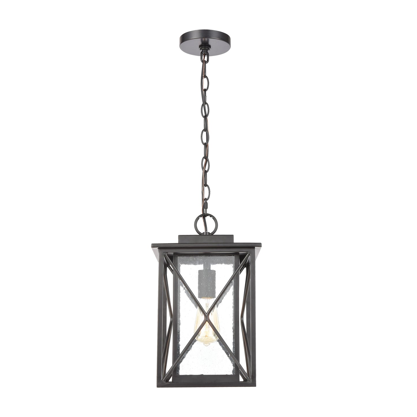 ELK SHOWROOM 46753/1 Carriage Light 9'' Wide 1-Light Outdoor Pendant - Matte Black