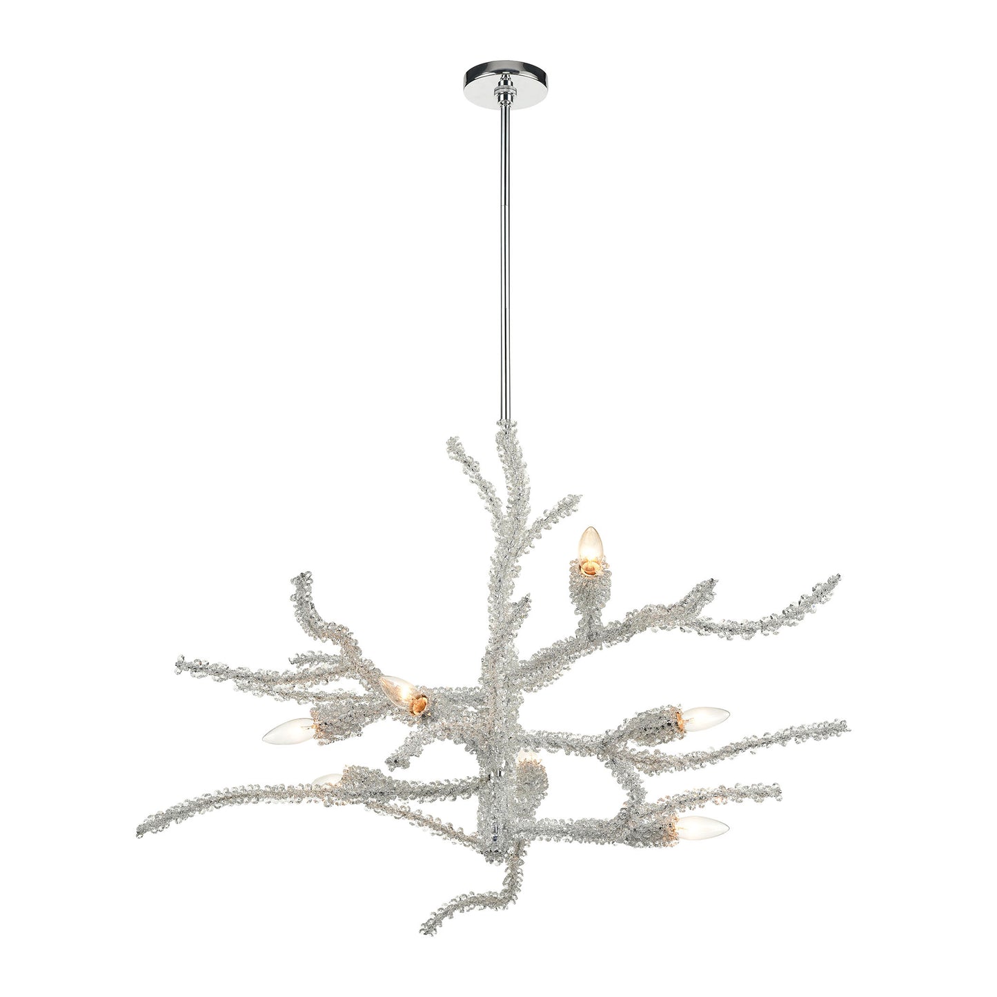 ELK SHOWROOM 46782/8 Winter's Spray 39'' Wide 8-Light Chandelier - Polished Chrome