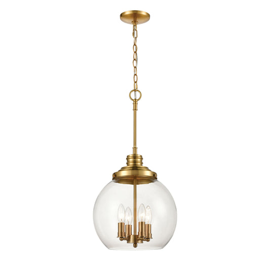 ELK SHOWROOM 46834/4 Chandra 13'' Wide 4-Light Pendant - Burnished Brass