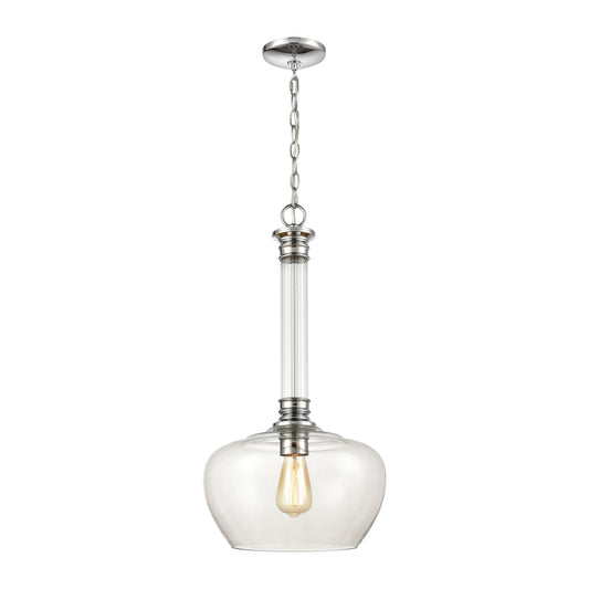 ELK SHOWROOM 46845/1 Glasgow 13'' Wide 1-Light Pendant - Polished Chrome