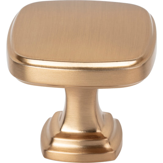 JEFFREY ALEXANDER 782SBZ Fontana 1-3/8" Length Square Knob - Satin Bronze