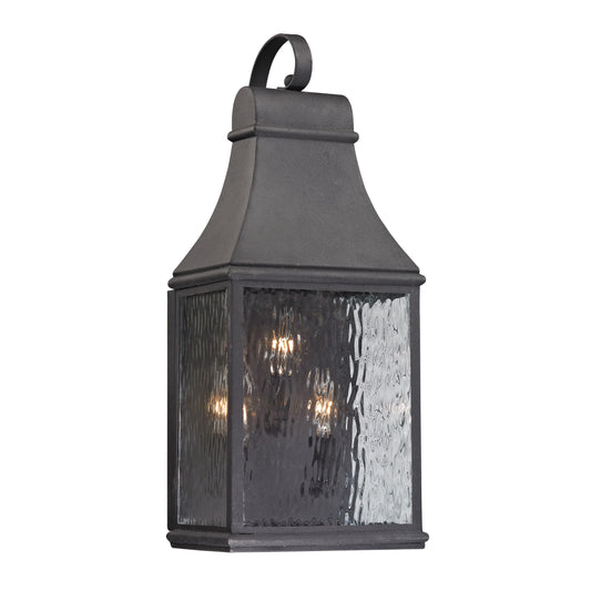 ELK SHOWROOM 47072/3 Forged Jefferson 22'' High 3-Light Outdoor Sconce - Charcoal