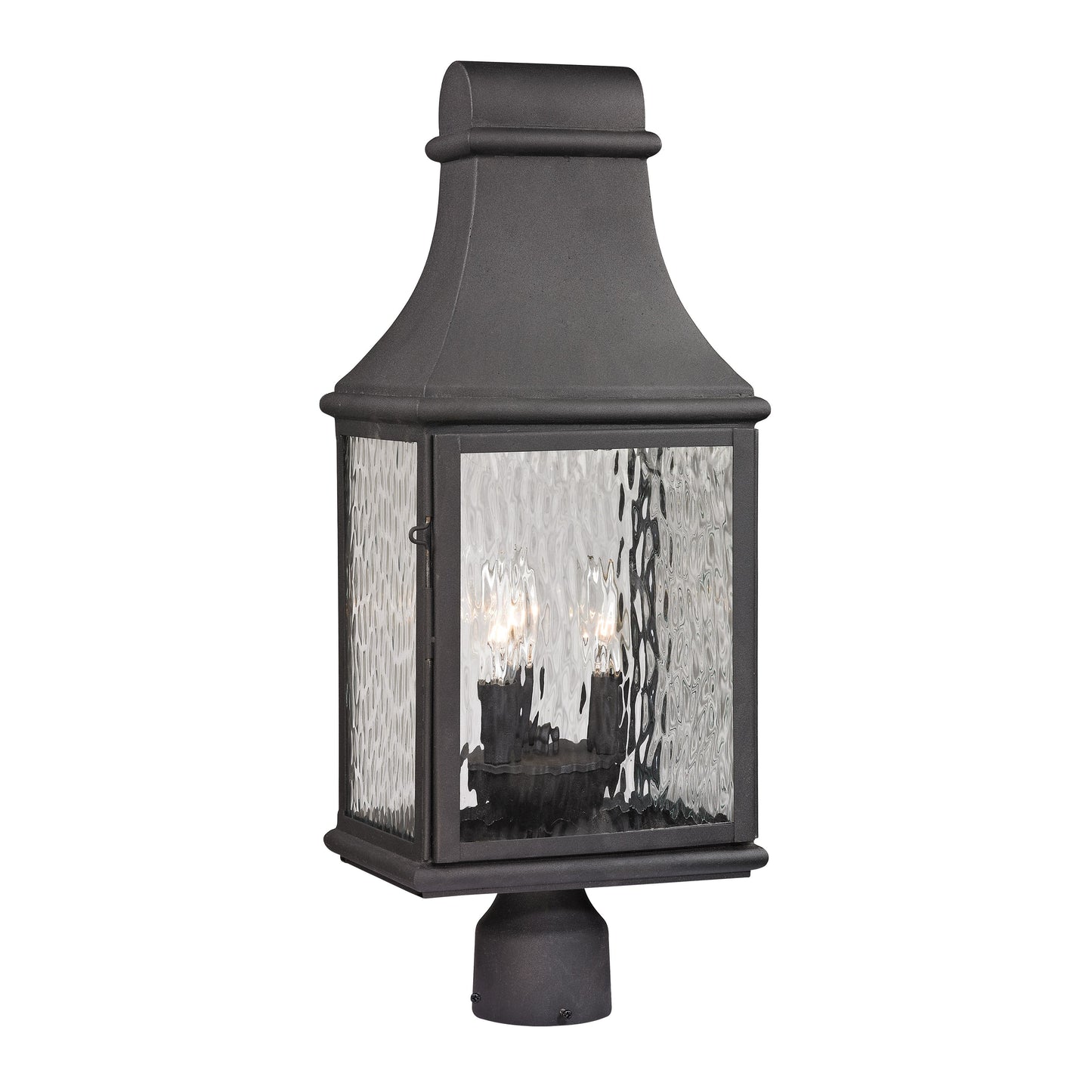 ELK SHOWROOM 47075/3 Forged Jefferson 23'' High 3-Light Outdoor Post Light - Charcoal