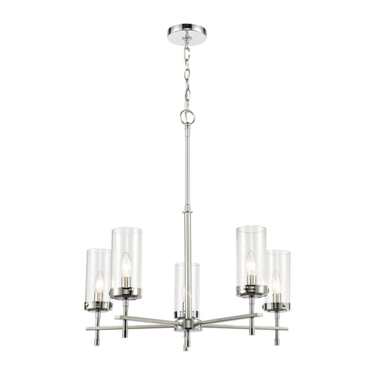 ELK SHOWROOM 47306/5 Melinda 25'' Wide 5-Light Chandelier - Polished Chrome