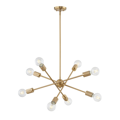 ELK SHOWROOM 47369/8 Module 22'' Wide 8-Light Chandelier - Burnished Brass