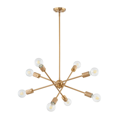 ELK SHOWROOM 47369/8 Module 22'' Wide 8-Light Chandelier - Burnished Brass