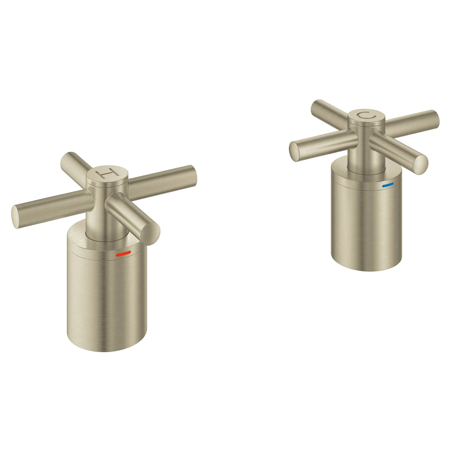 GROHE 18033EN3 Atrio New Cross Handles (Pair) - Brushed Nickel