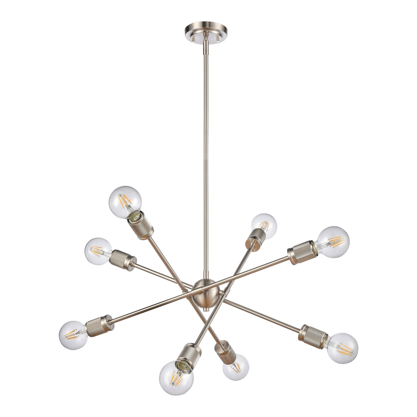 ELK SHOWROOM 47667/8 Module 22'' Wide 8-Light Chandelier - Satin Nickel