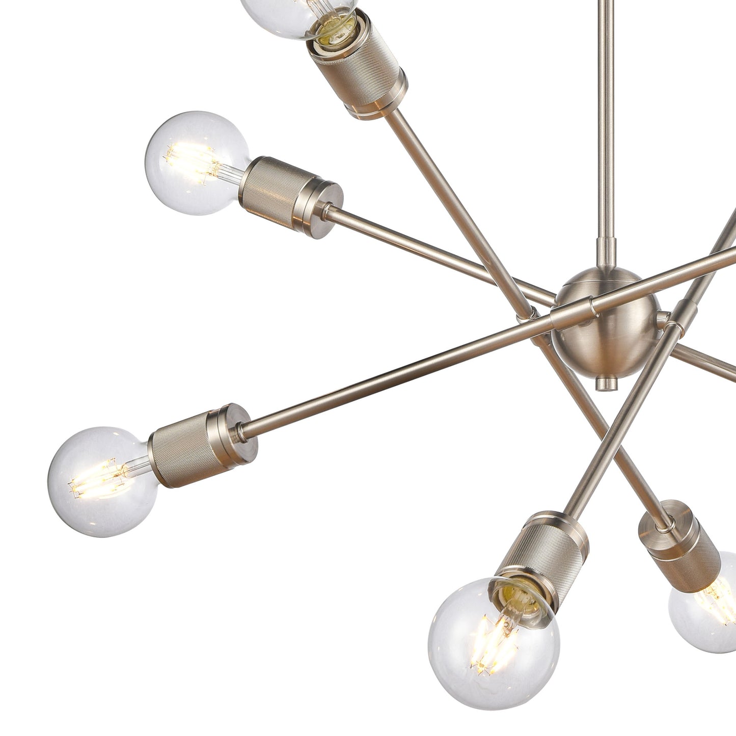 ELK SHOWROOM 47667/8 Module 22'' Wide 8-Light Chandelier - Satin Nickel