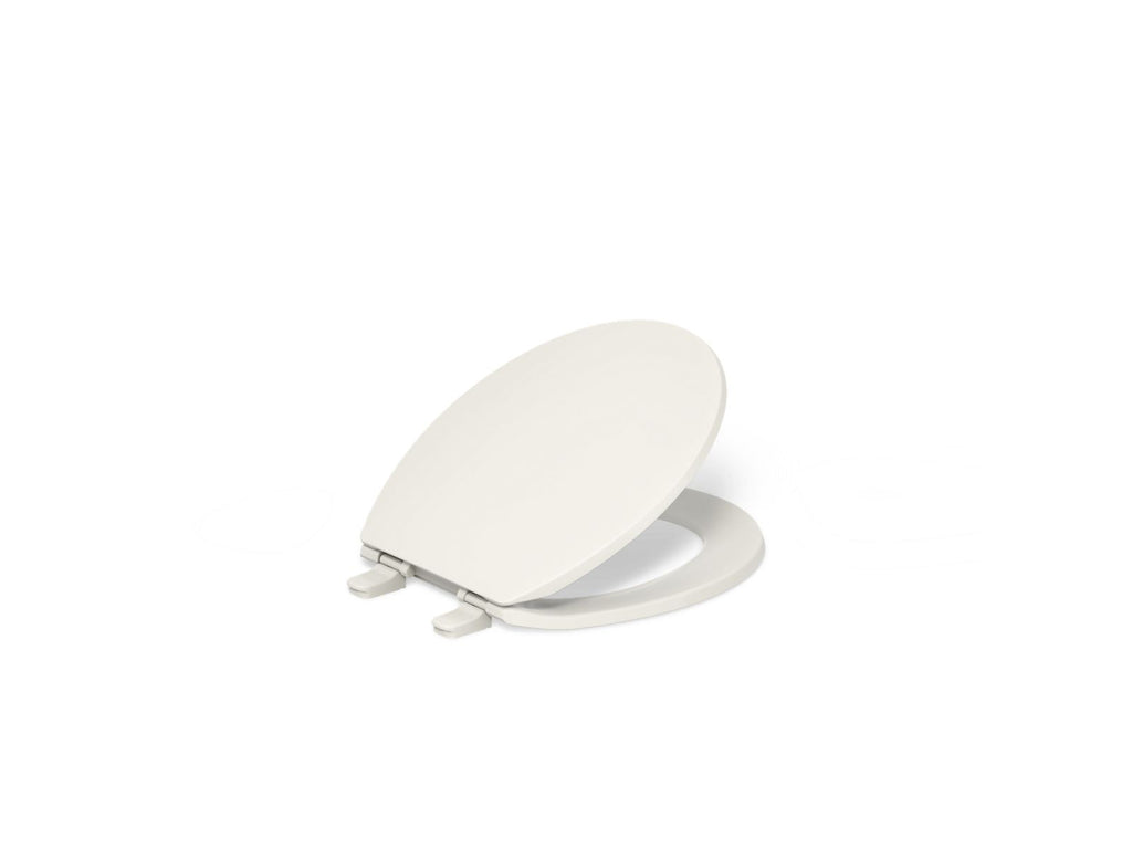 KOHLER K-20111-96 Brevia Quiet-Close Round-Front Toilet Seat - Biscuit