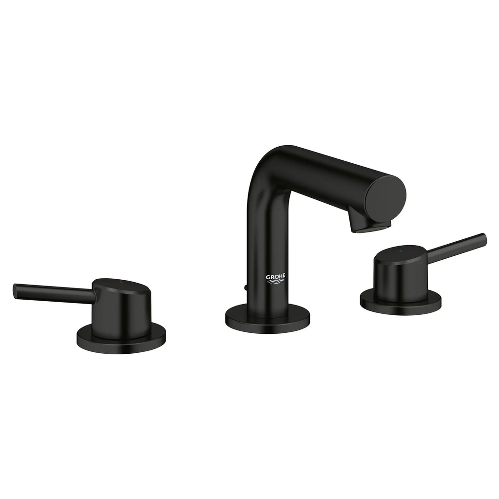 GROHE 205722431 Concetto 8-inch Widespread 2-Handle S-Size Bathroom Faucet, 1.2 GPM - Matte Black