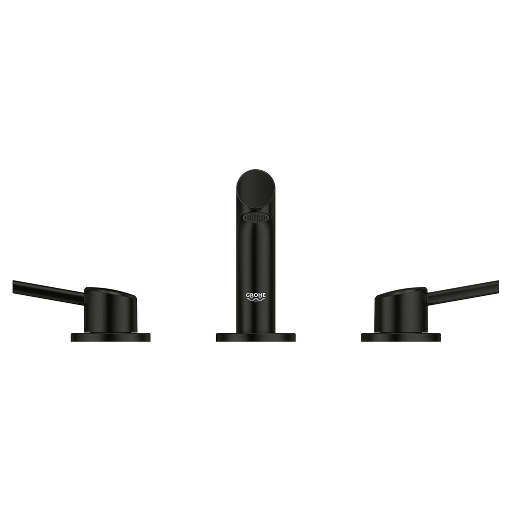 GROHE 205722431 Concetto 8-inch Widespread 2-Handle S-Size Bathroom Faucet, 1.2 GPM - Matte Black