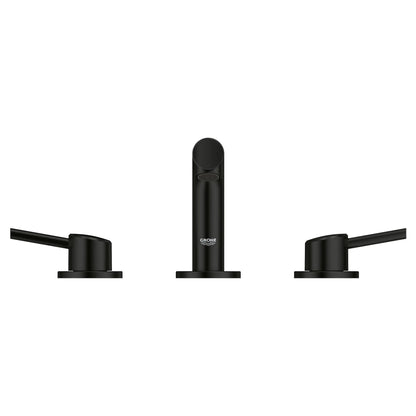 GROHE 205722431 Concetto 8-inch Widespread 2-Handle S-Size Bathroom Faucet, 1.2 GPM - Matte Black