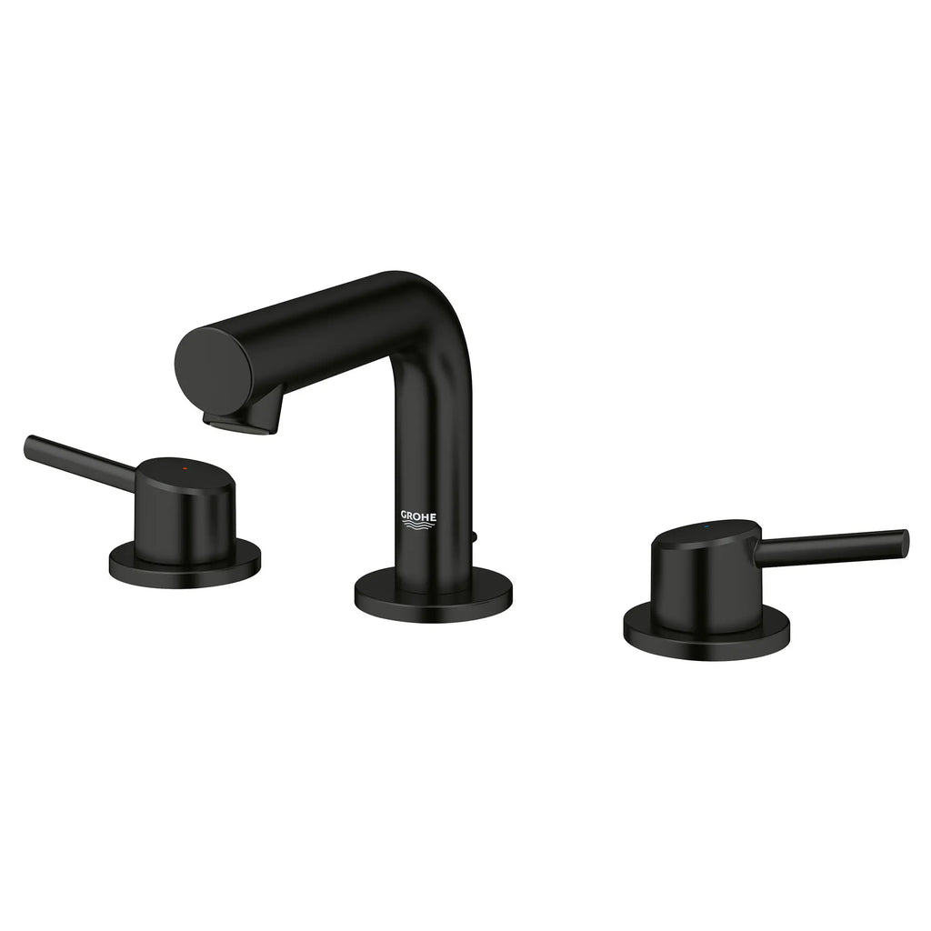 GROHE 205722431 Concetto 8-inch Widespread 2-Handle S-Size Bathroom Faucet, 1.2 GPM - Matte Black