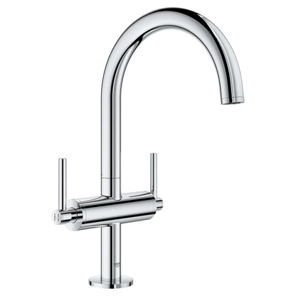 GROHE 21027003 Atrio New Single Hole Two-Handle L-Size Bathroom Faucet 1.2 GPM - Chrome