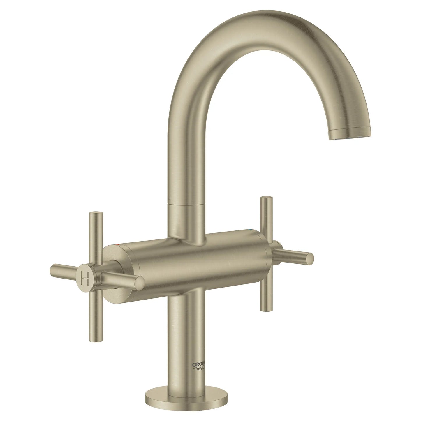 GROHE 21031EN3 Atrio New Single Hole Two-Handle M-Size Bathroom Faucet 1.2 GPM - Brushed Nickel
