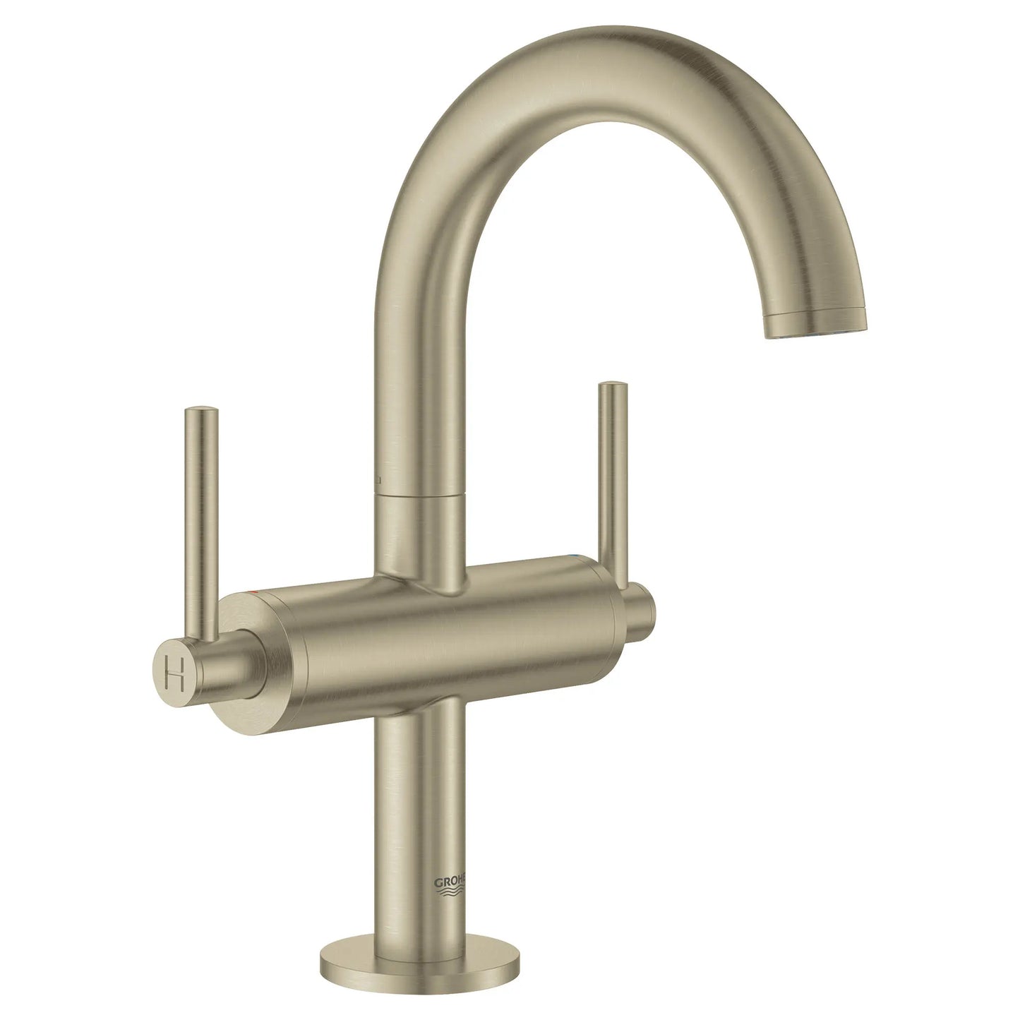 GROHE 21031EN3 Atrio New Single Hole Two-Handle M-Size Bathroom Faucet 1.2 GPM - Brushed Nickel