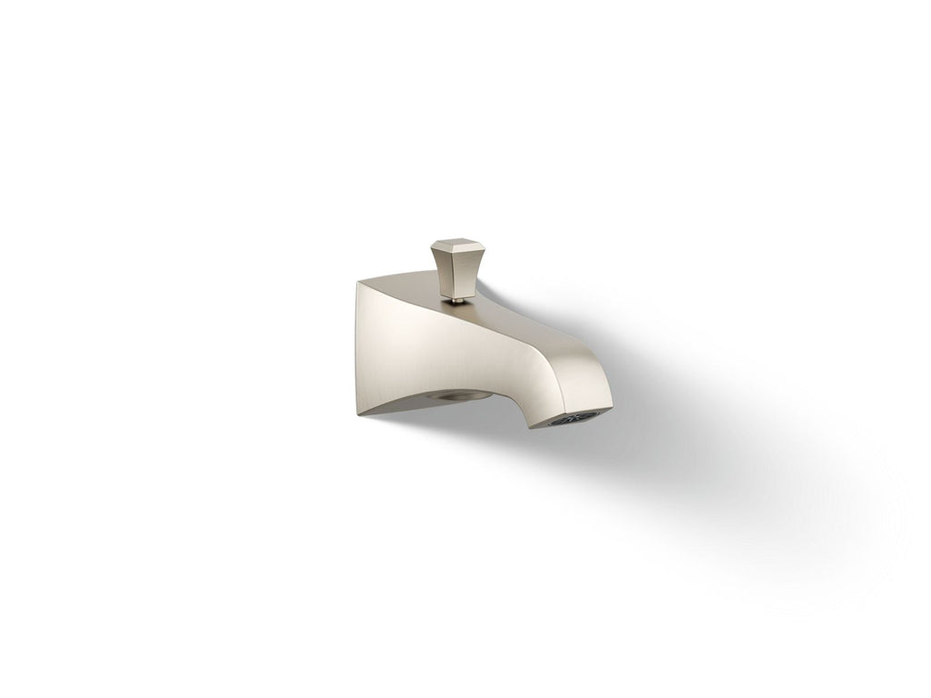 KOHLER K-496-V-BN Memoirs Stately Wall-Mount Bath Spout With Deco Design And Diverter - Vibrant Brushed Nickel