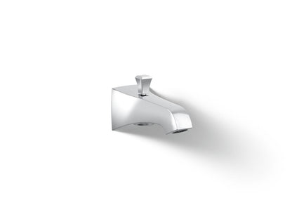 KOHLER K-496-V-CP Memoirs Stately Wall-mount bath spout with Deco design and diverter - Polished Chrome