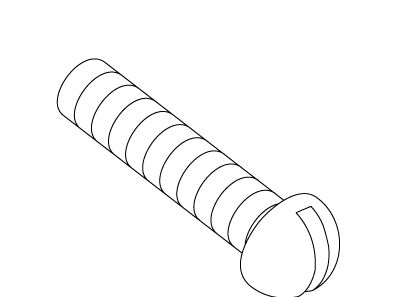 KOHLER Lifter Adj. Screw 10 - 24 Slotted Round - Bright Chrome, K-49897-BC