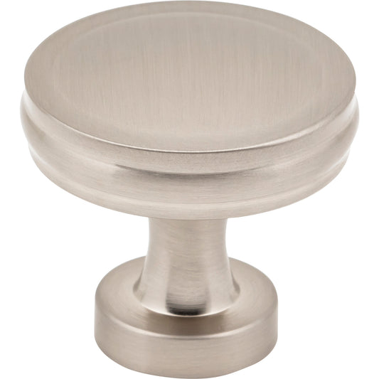 JEFFREY ALEXANDER 132SN Jules 1-3/8" Diameter Round Knob - Satin Nickel