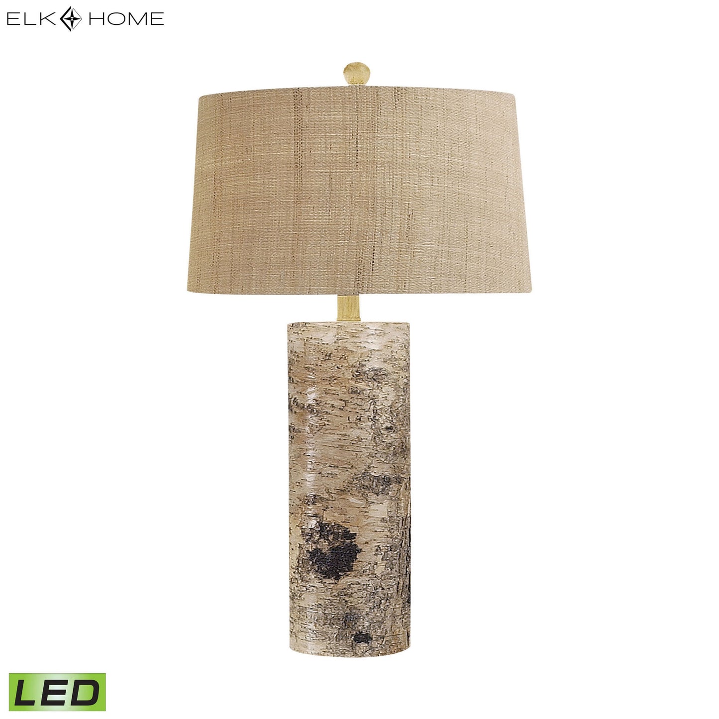 ELK SIGNATURE 500-LED Aspen Bark 30'' High 1-Light Table Lamp - Natural