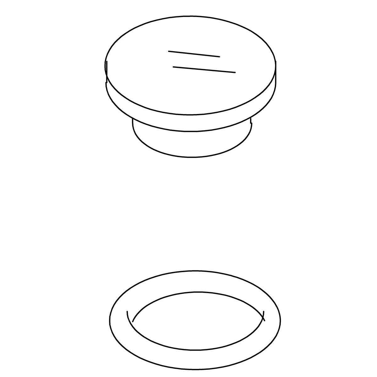 KOHLER PLUG BUTTON ASSEMBLY - Vibrant Finish, K-500450-VF