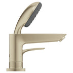 GROHE 25245EN3 Eurosmart 4-Hole Single Handle Deck Mount Roman Tub Faucet with 1.75 GPM Hand Shower - Brushed Nickel