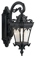 KICHLER 9356BKT Tournai 18" 1 Light Outdoor Wall Light With Clear Seeded Glass In Textured Black