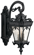 KICHLER 9357BKT Tournai 24" 2 Light Outdoor Wall Light With Clear Seeded Glass In Textured Black