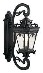 KICHLER 9359BKT Tournai 37.75" 4 Light Outdoor Wall Light With Clear Seeded Glass In Textured Black