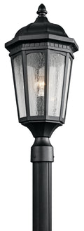 KICHLER 9532BKT Courtyard 23.75" 1 Light Exterior Post Light With Clear Seeded Glass In Textured Black