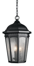 KICHLER 9539BKT Courtyard 3 Light Pendant Textured Black